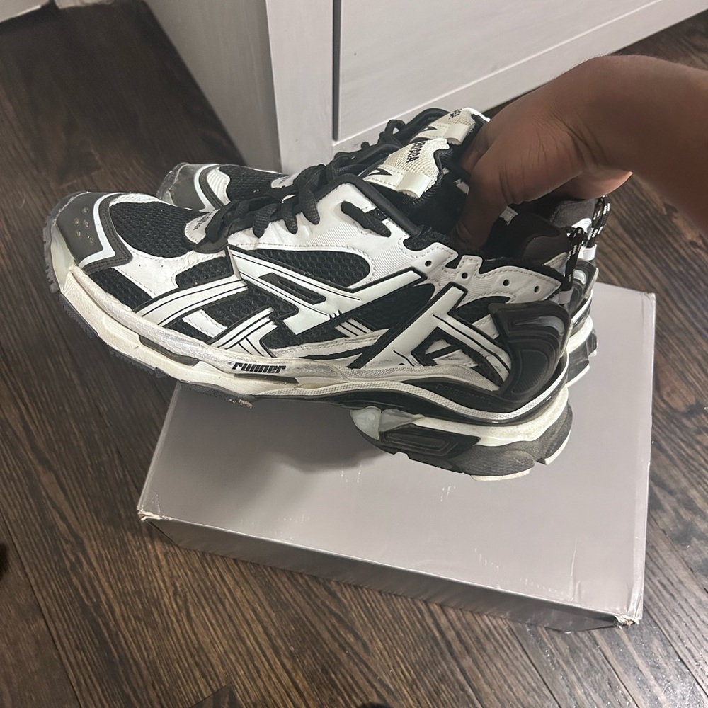 Balenciaga Monochrome Athletic Sneakers - Picture 2 of 8
